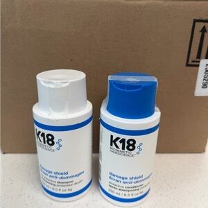 K18 Damage Shield Shampoo & Conditioner - White and Blue